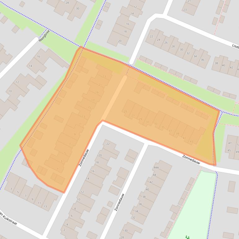 Kaart van postcodegebied 5731TX.