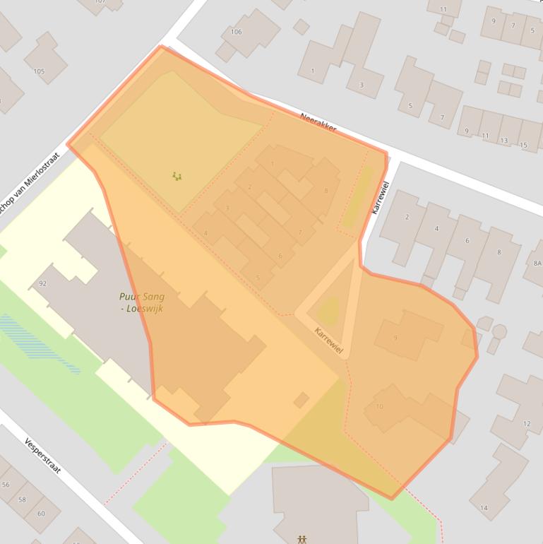 Kaart van postcodegebied 5731VC.