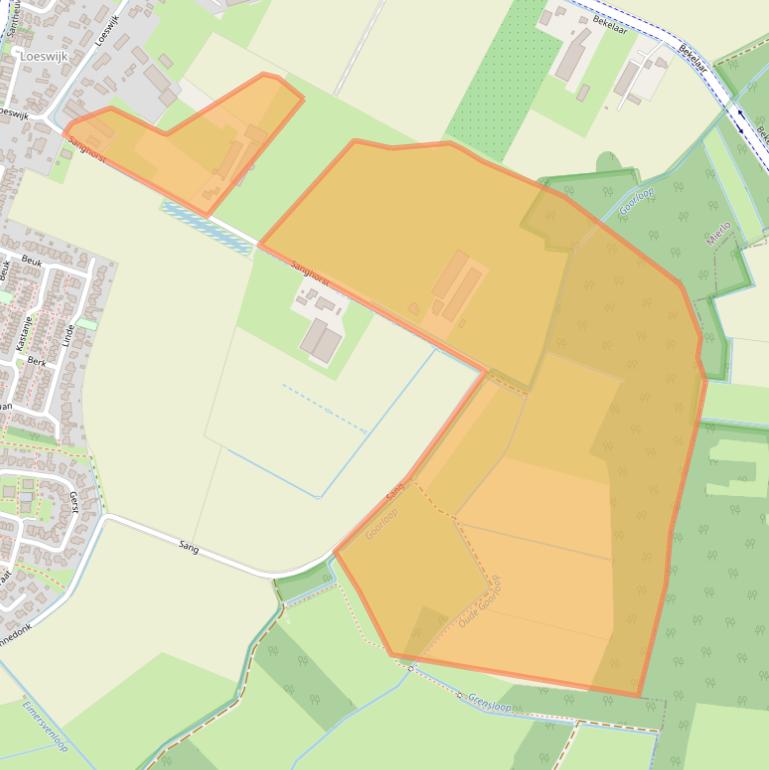 Kaart van postcodegebied 5731VG.