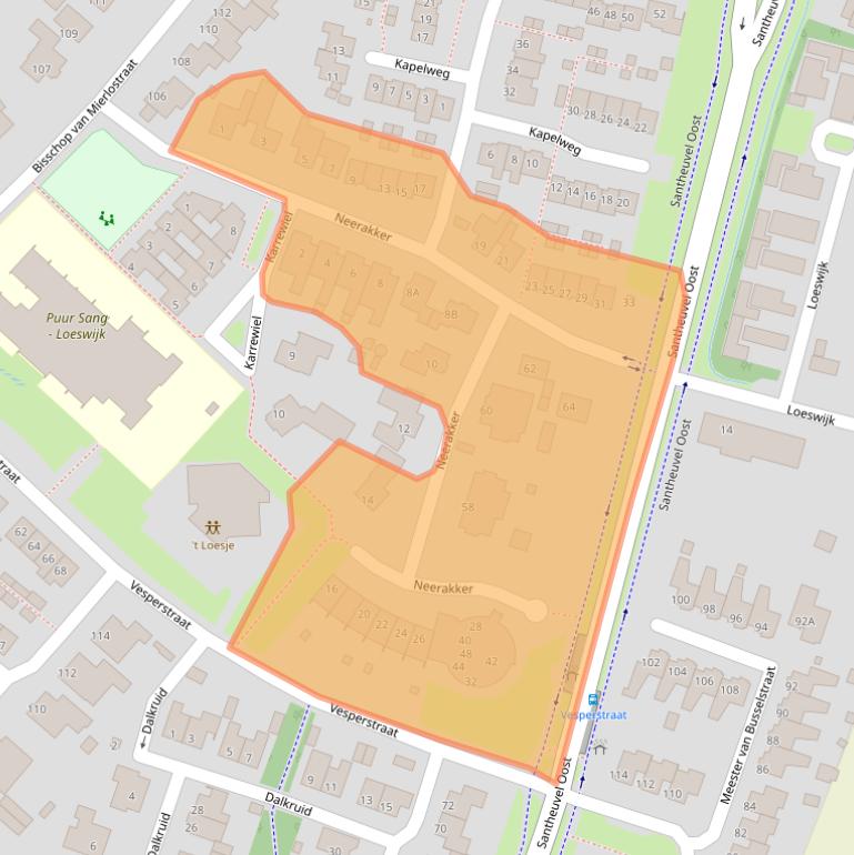 Kaart van postcodegebied 5731VH.