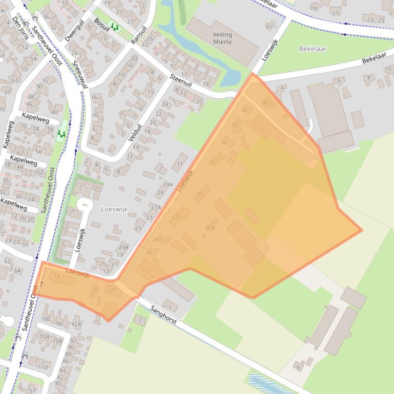 Kaart van postcodegebied 5731VL.