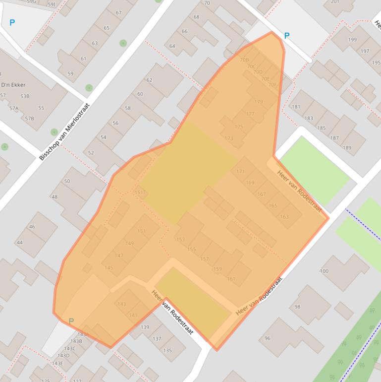 Kaart van postcodegebied 5731VT.