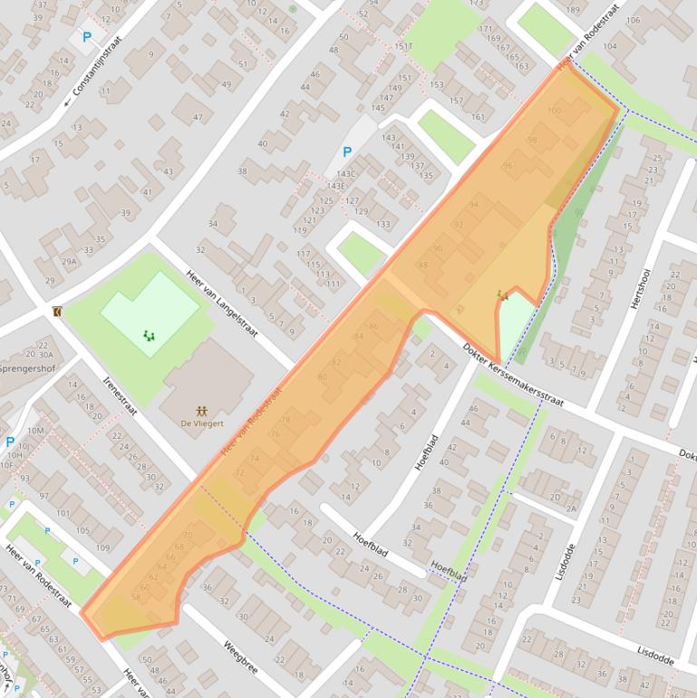 Kaart van postcodegebied 5731VX.