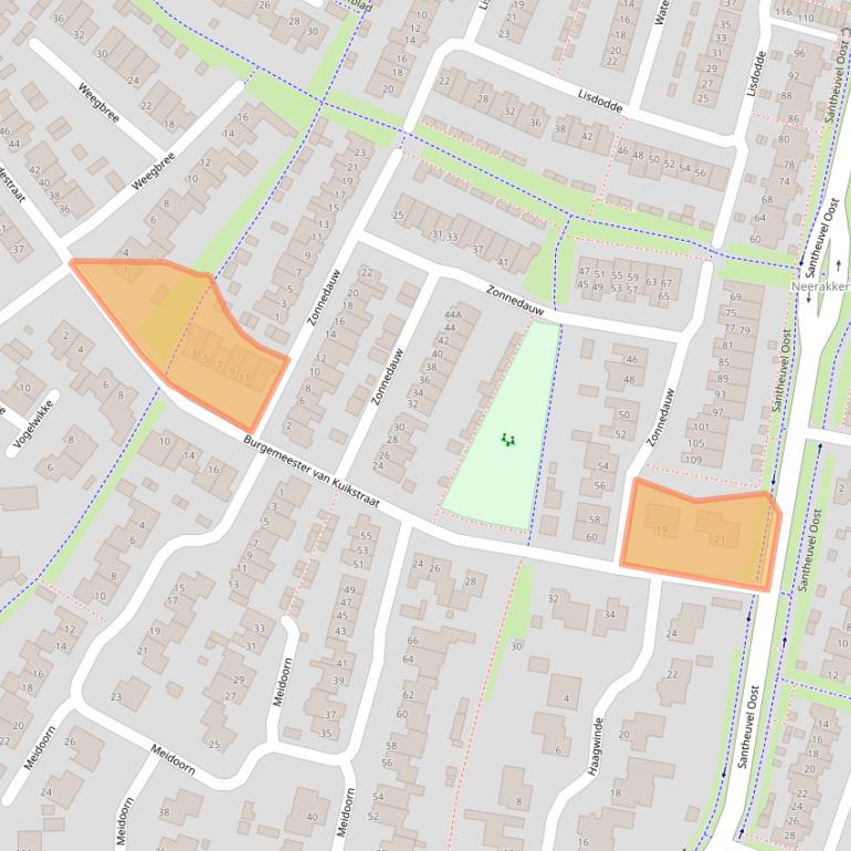 Kaart van postcodegebied 5731WC.