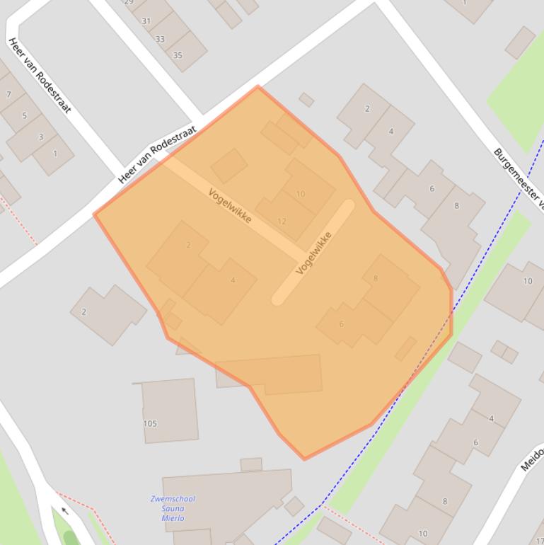 Kaart van postcodegebied 5731WG.