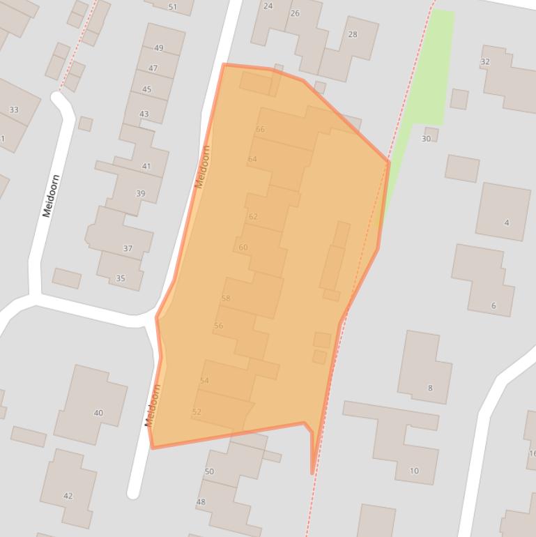 Kaart van postcodegebied 5731WJ.