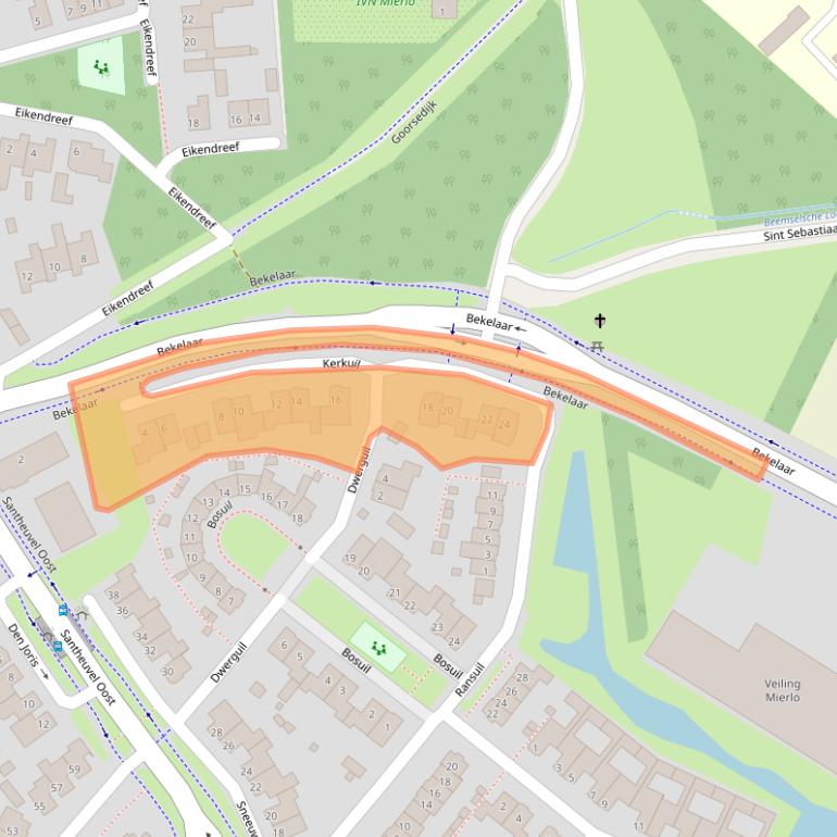 Kaart van postcodegebied 5731XC.
