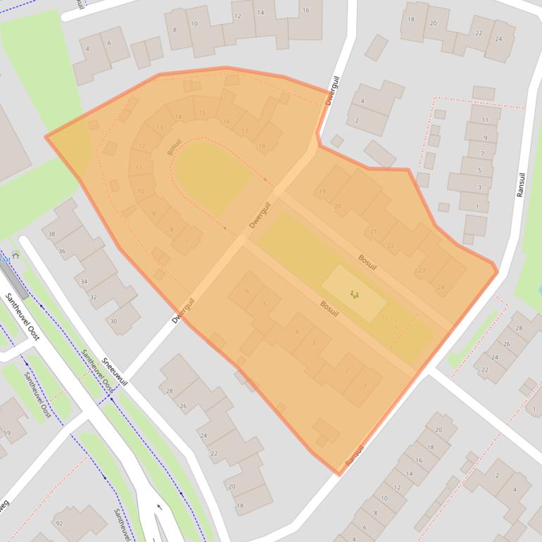 Kaart van postcodegebied 5731XE.