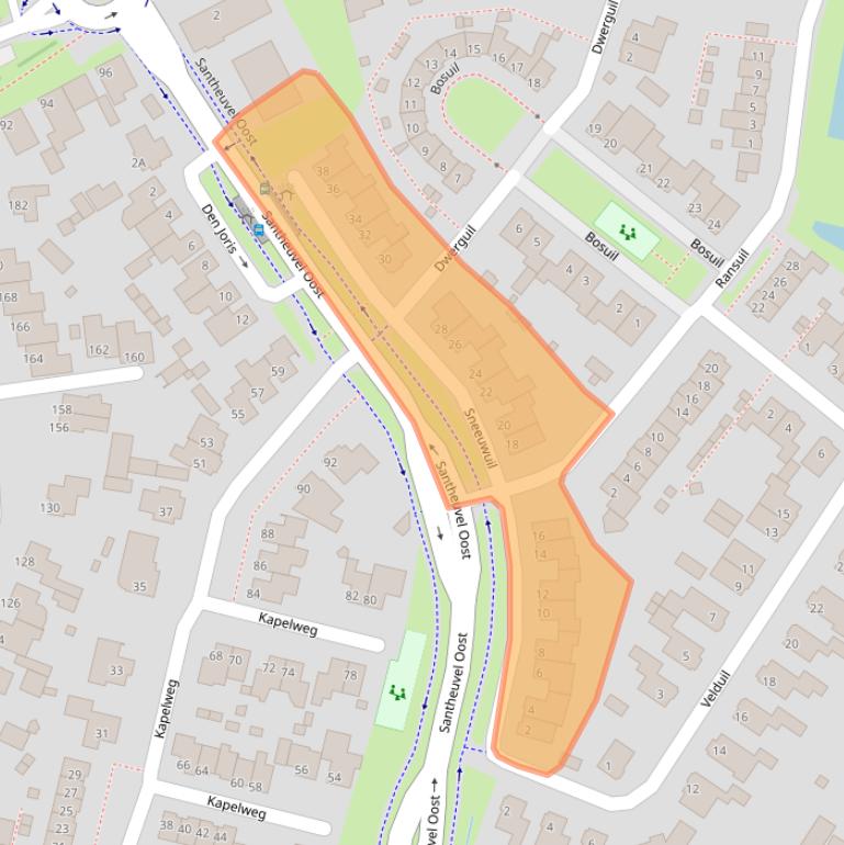 Kaart van postcodegebied 5731XH.