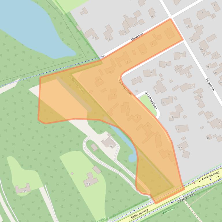 Kaart van postcodegebied 5731XR.