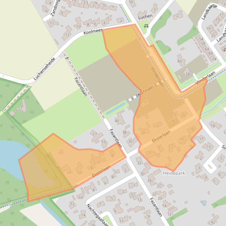 Kaart van postcodegebied 5731XV.