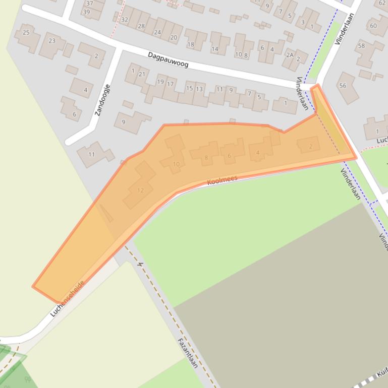 Kaart van postcodegebied 5731XW.