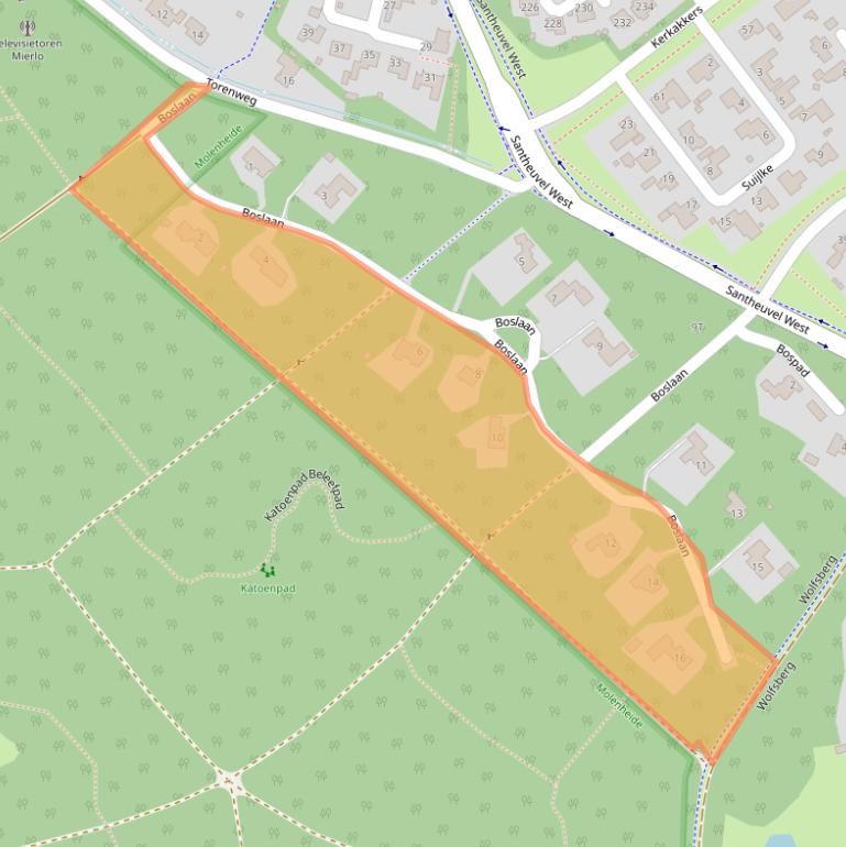 Kaart van postcodegebied 5731XZ.