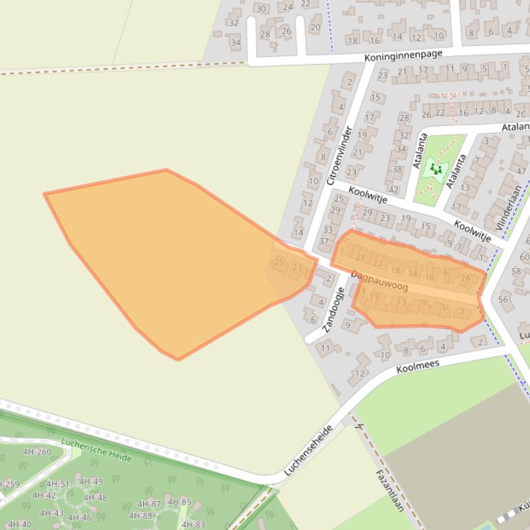 Kaart van postcodegebied 5731ZB.