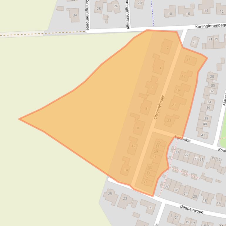 Kaart van postcodegebied 5731ZC.