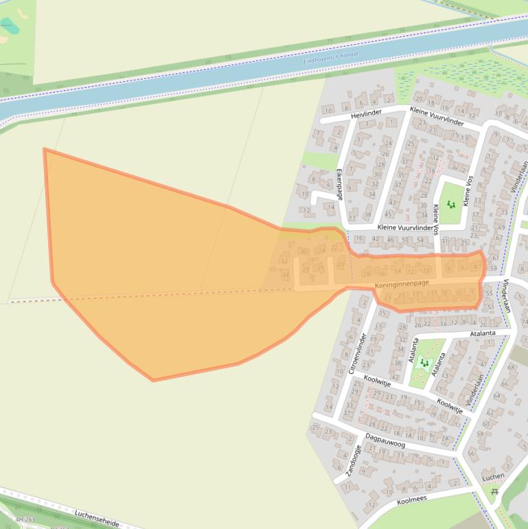 Kaart van postcodegebied 5731ZG.