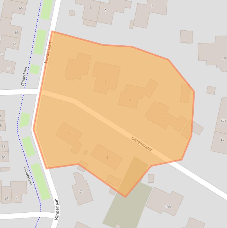 Kaart van postcodegebied 5731ZM.