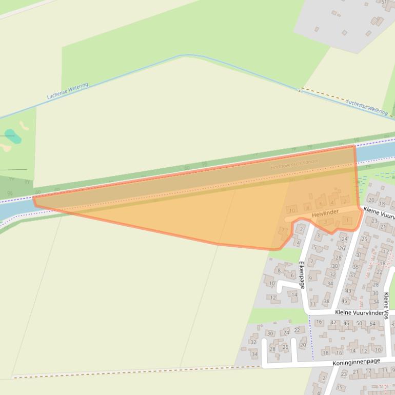 Kaart van postcodegebied 5731ZP.