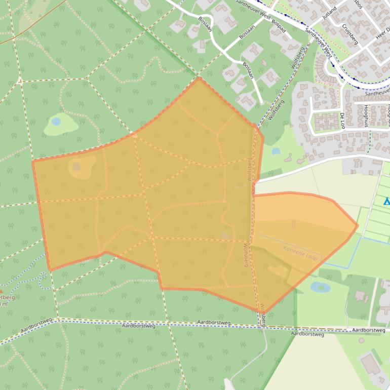 Kaart van postcodegebied 5731ZZ.