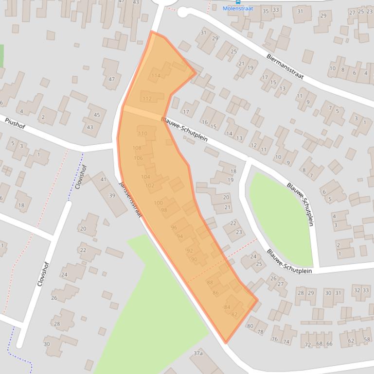 Kaart van postcodegebied 5735AG.