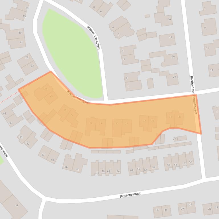 Kaart van postcodegebied 5735AP.