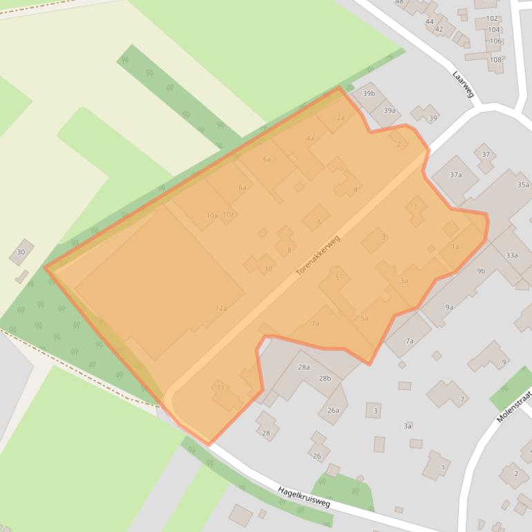 Kaart van postcodegebied 5735BG.