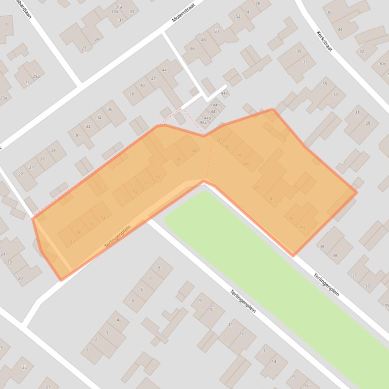 Kaart van postcodegebied 5735BV.