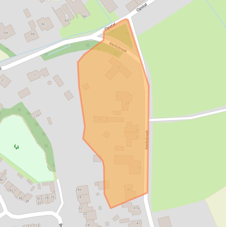 Kaart van postcodegebied 5735BX.