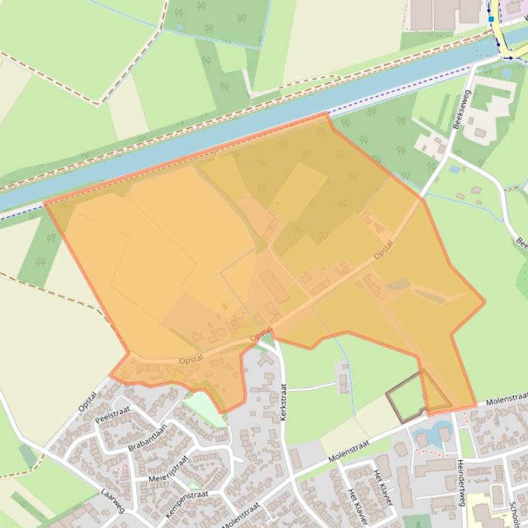 Kaart van postcodegebied 5735CA.