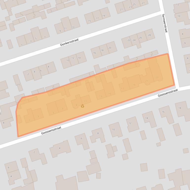 Kaart van postcodegebied 5735CH.