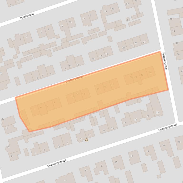 Kaart van postcodegebied 5735CL.