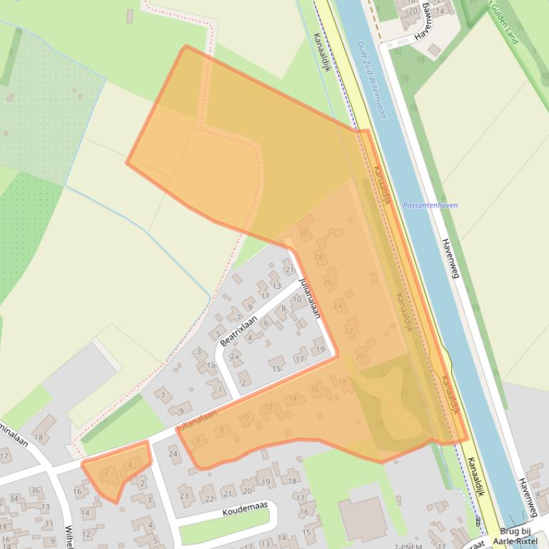 Kaart van postcodegebied 5735CV.