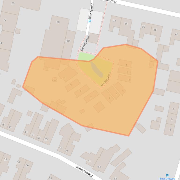 Kaart van postcodegebied 5735DX.