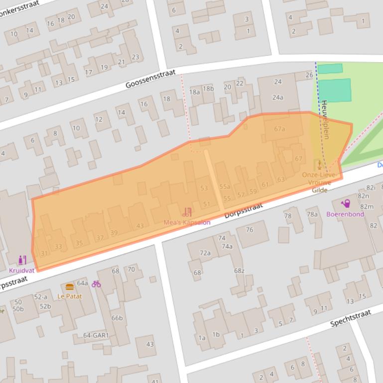Kaart van postcodegebied 5735EB.