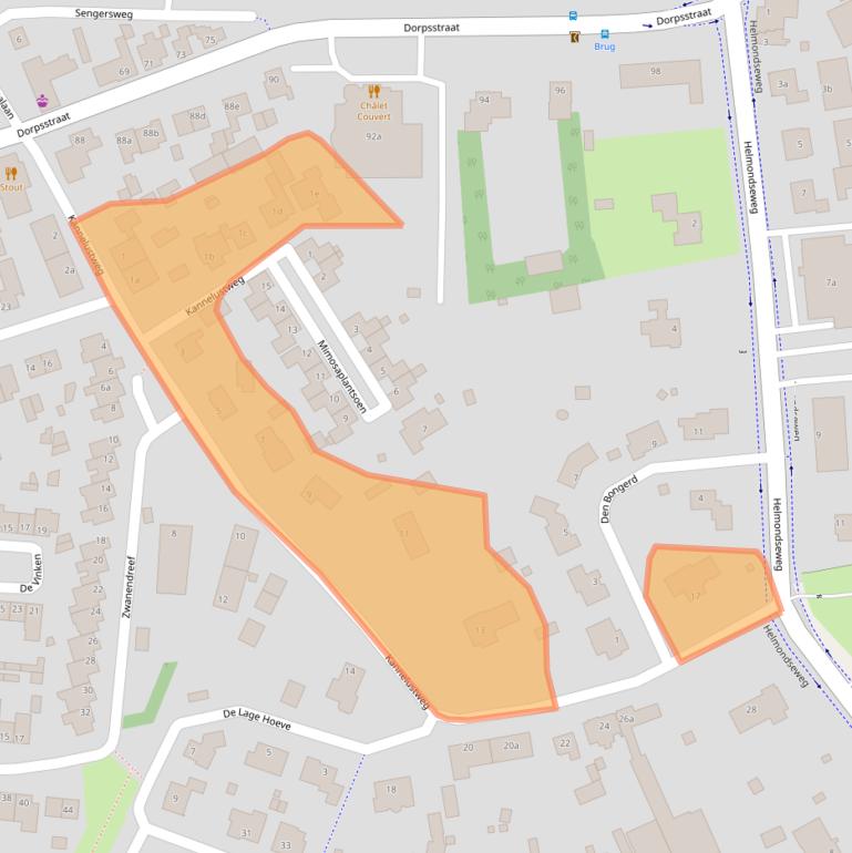 Kaart van postcodegebied 5735EJ.