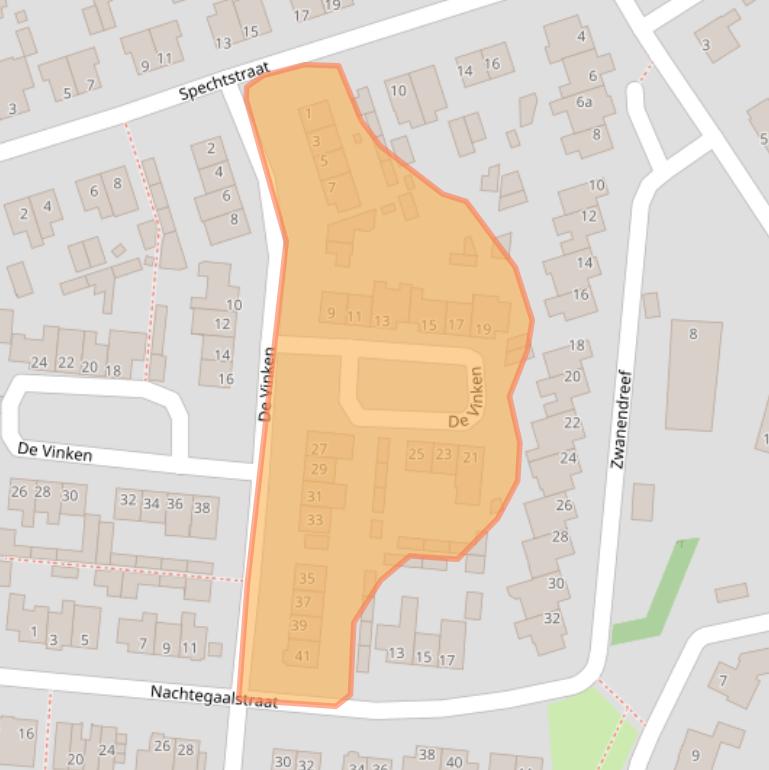Kaart van postcodegebied 5735EM.