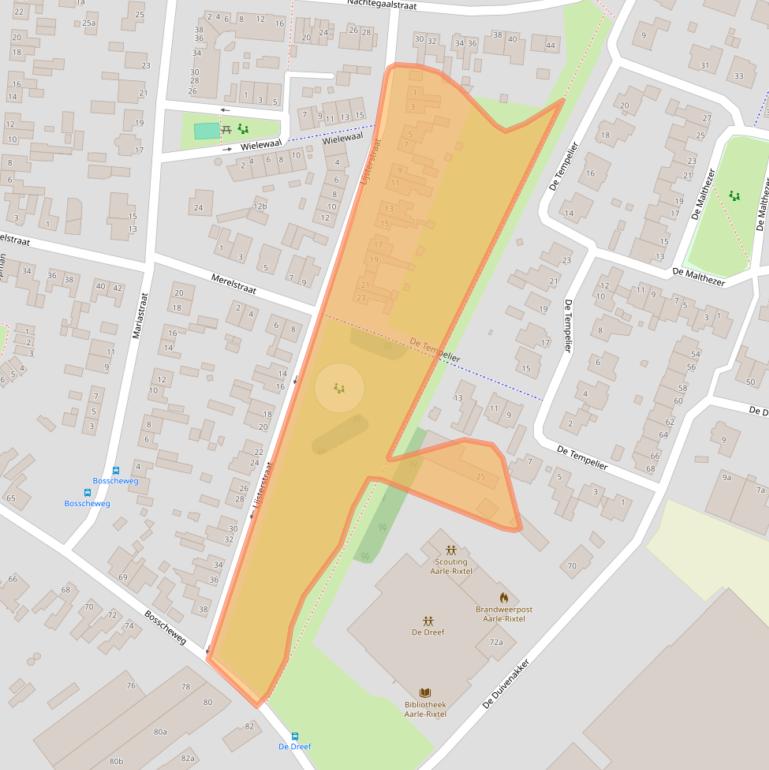 Kaart van postcodegebied 5735ES.