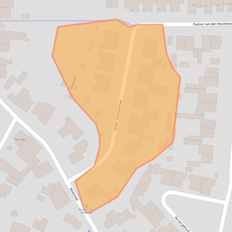 Kaart van postcodegebied 5735GJ.