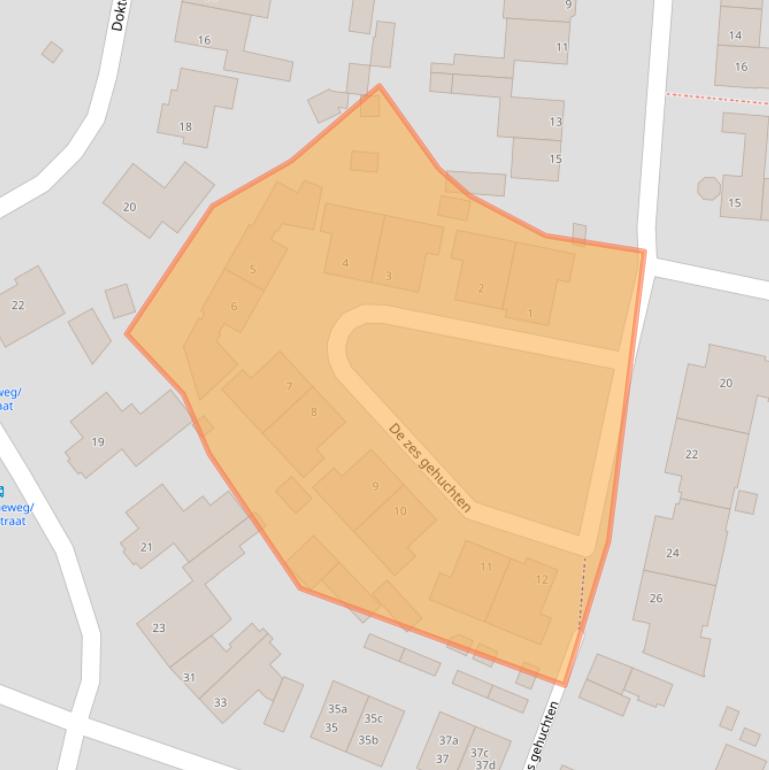 Kaart van postcodegebied 5735GK.