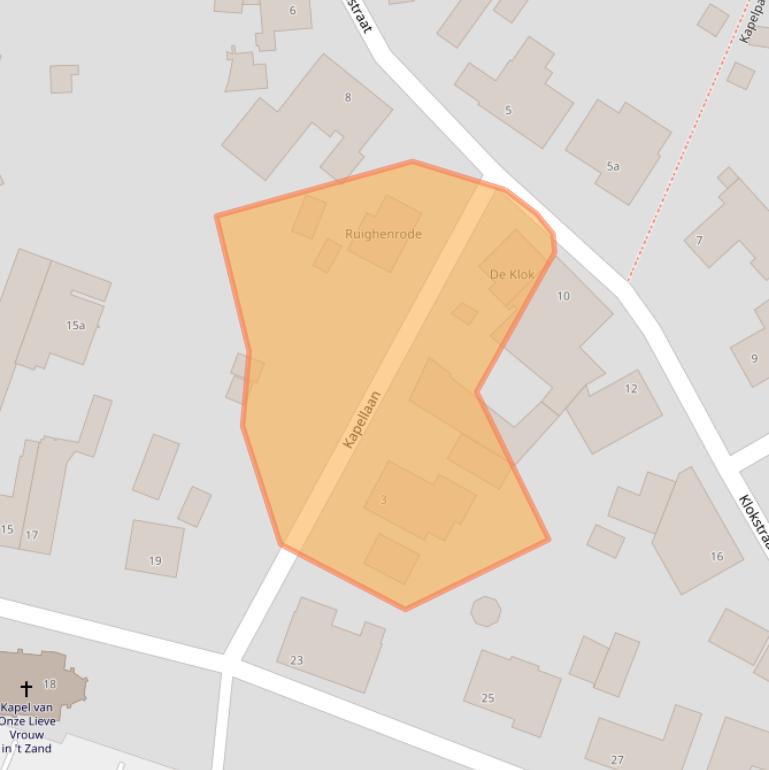 Kaart van postcodegebied 5735GP.