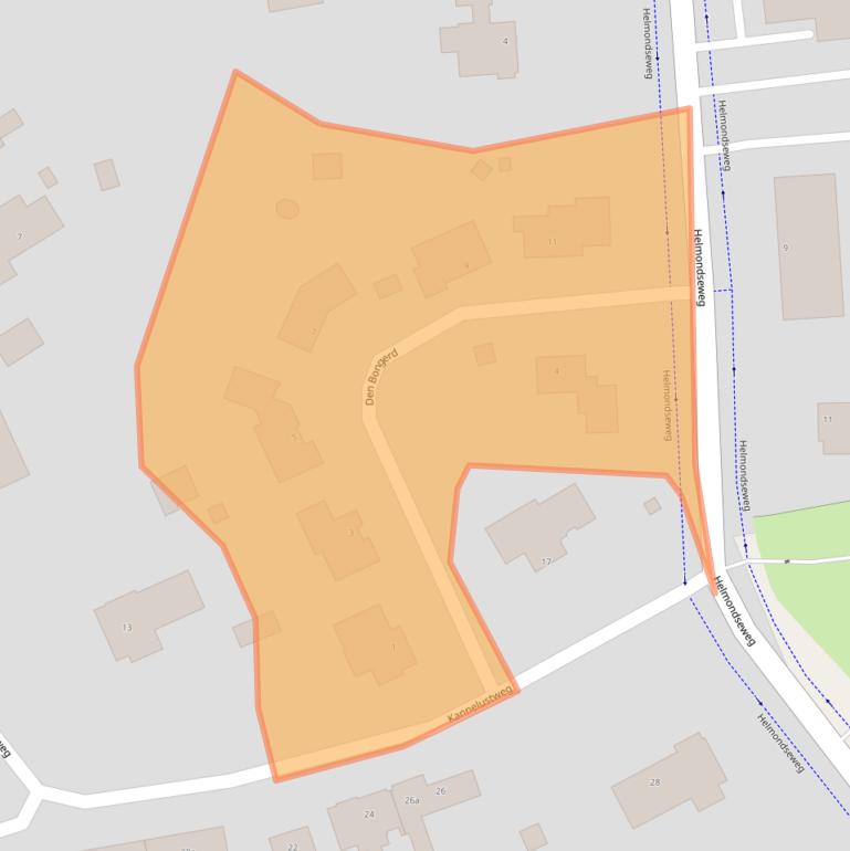 Kaart van postcodegebied 5735JZ.