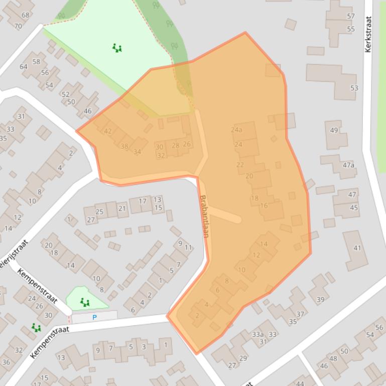 Kaart van postcodegebied 5735KA.