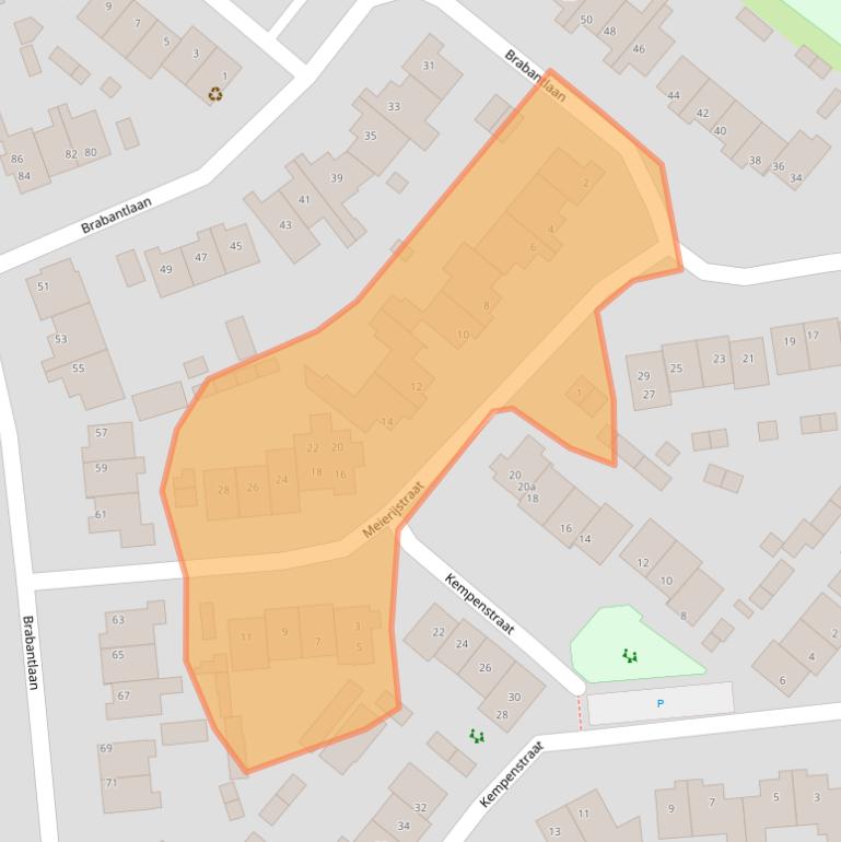 Kaart van postcodegebied 5735KE.