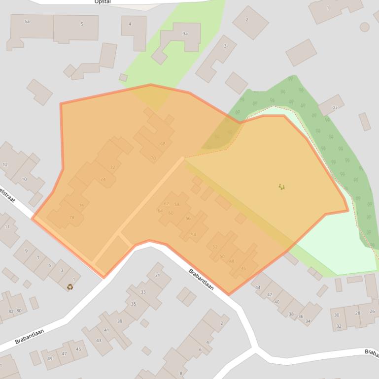 Kaart van postcodegebied 5735KG.