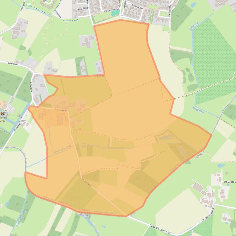 Kaart van postcodegebied 5735PA.