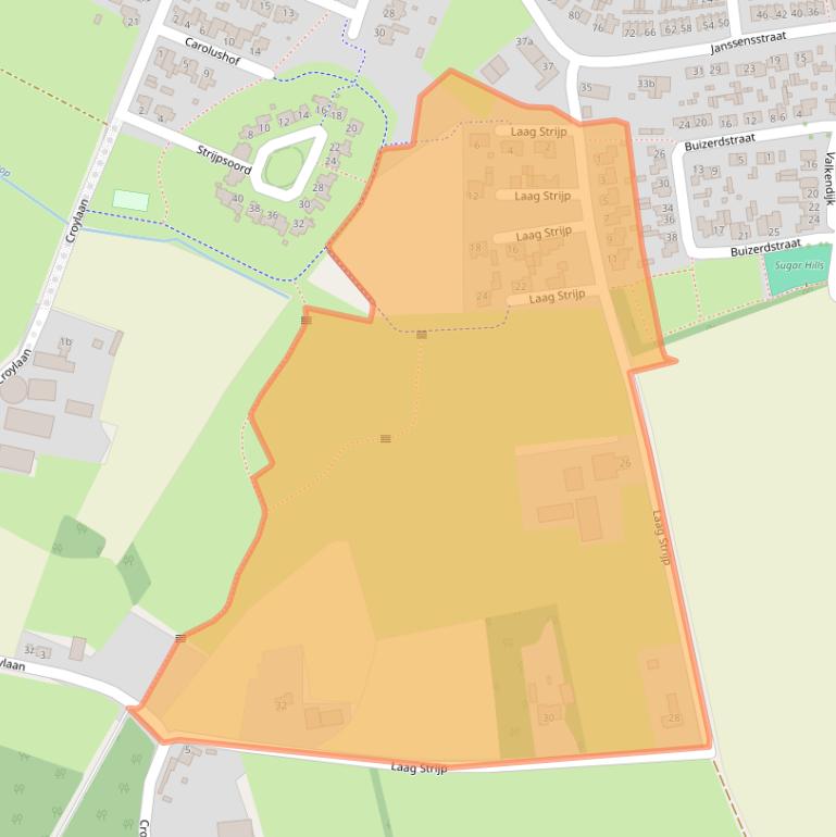 Kaart van postcodegebied 5735PD.