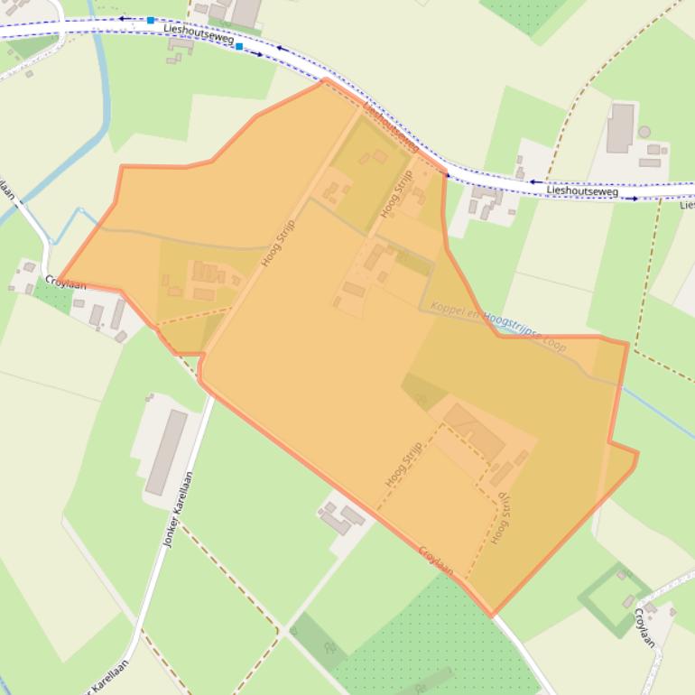 Kaart van postcodegebied 5735PE.