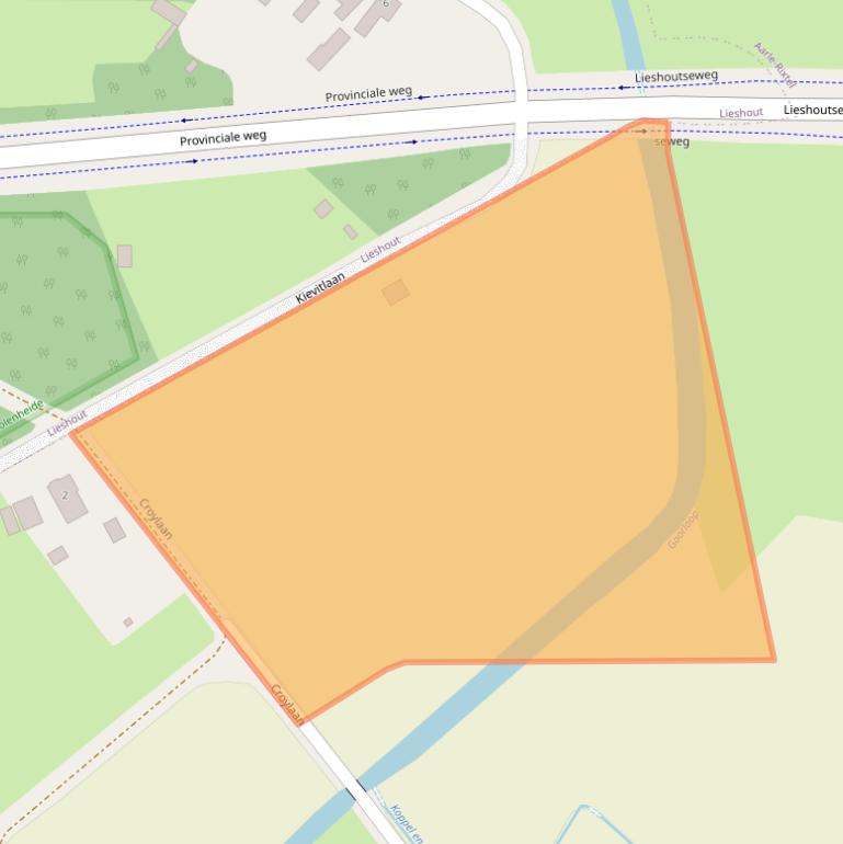 Kaart van postcodegebied 5735PL.