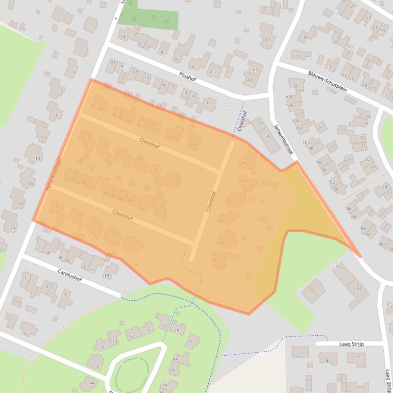Kaart van postcodegebied 5735PN.