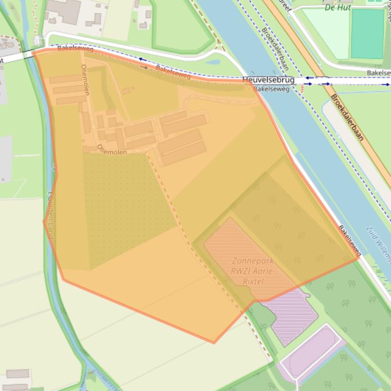 Kaart van postcodegebied 5735SE.